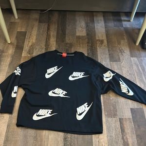 Black Nike hoodless sweatshirt